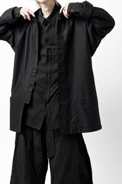 画像をギャラリービューアに読み込む, Y's TAPE FLAP POCKET SHIRT / CELLULOSE LOAN (BLACK)