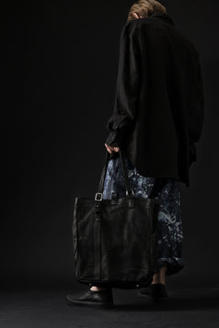 Load image into Gallery viewer, ISAMU KATAYAMA BACKLASH TOTE BAG / DOUBLE SHOULDER OBJECT DYED (BLACK) ※