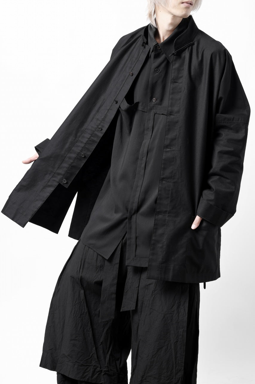 画像をギャラリービューアに読み込む, Y's TAPE FLAP POCKET SHIRT / CELLULOSE LOAN (BLACK)