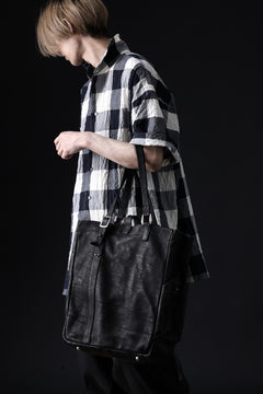 画像をギャラリービューアに読み込む, ISAMU KATAYAMA BACKLASH TOTE BAG / DOUBLE-SHOULDER OBJECT DYED (BLACK)