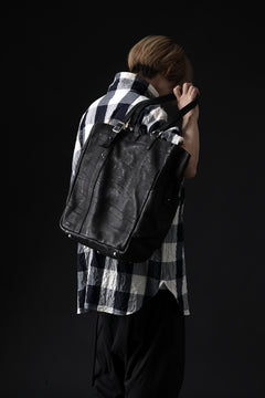 Load image into Gallery viewer, ISAMU KATAYAMA BACKLASH TOTE BAG / DOUBLE SHOULDER OBJECT DYED (BLACK) ※