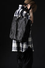 Load image into Gallery viewer, ISAMU KATAYAMA BACKLASH TOTE BAG / DOUBLE SHOULDER OBJECT DYED (BLACK) ※
