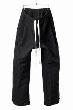 画像をギャラリービューアに読み込む, KLASICA GARNER WIDE STRING PANTS / TRI UNION HIGH DENSITY GABARDINE (BLACK)