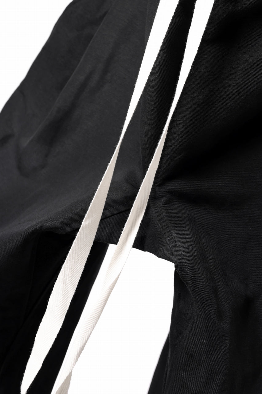 画像をギャラリービューアに読み込む, KLASICA GARNER WIDE STRING PANTS / TRI UNION HIGH DENSITY GABARDINE (BLACK)