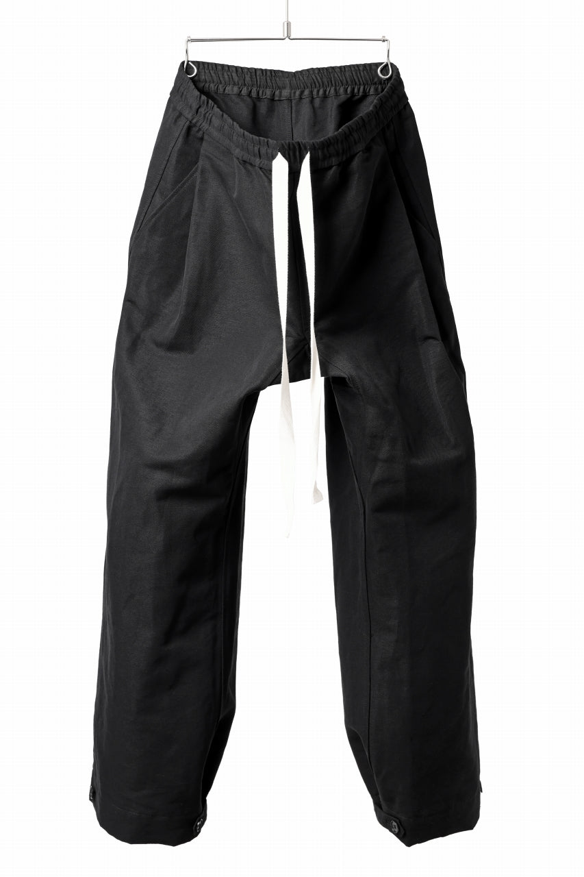 画像をギャラリービューアに読み込む, KLASICA GARNER WIDE STRING PANTS / TRI UNION HIGH DENSITY GABARDINE (BLACK)