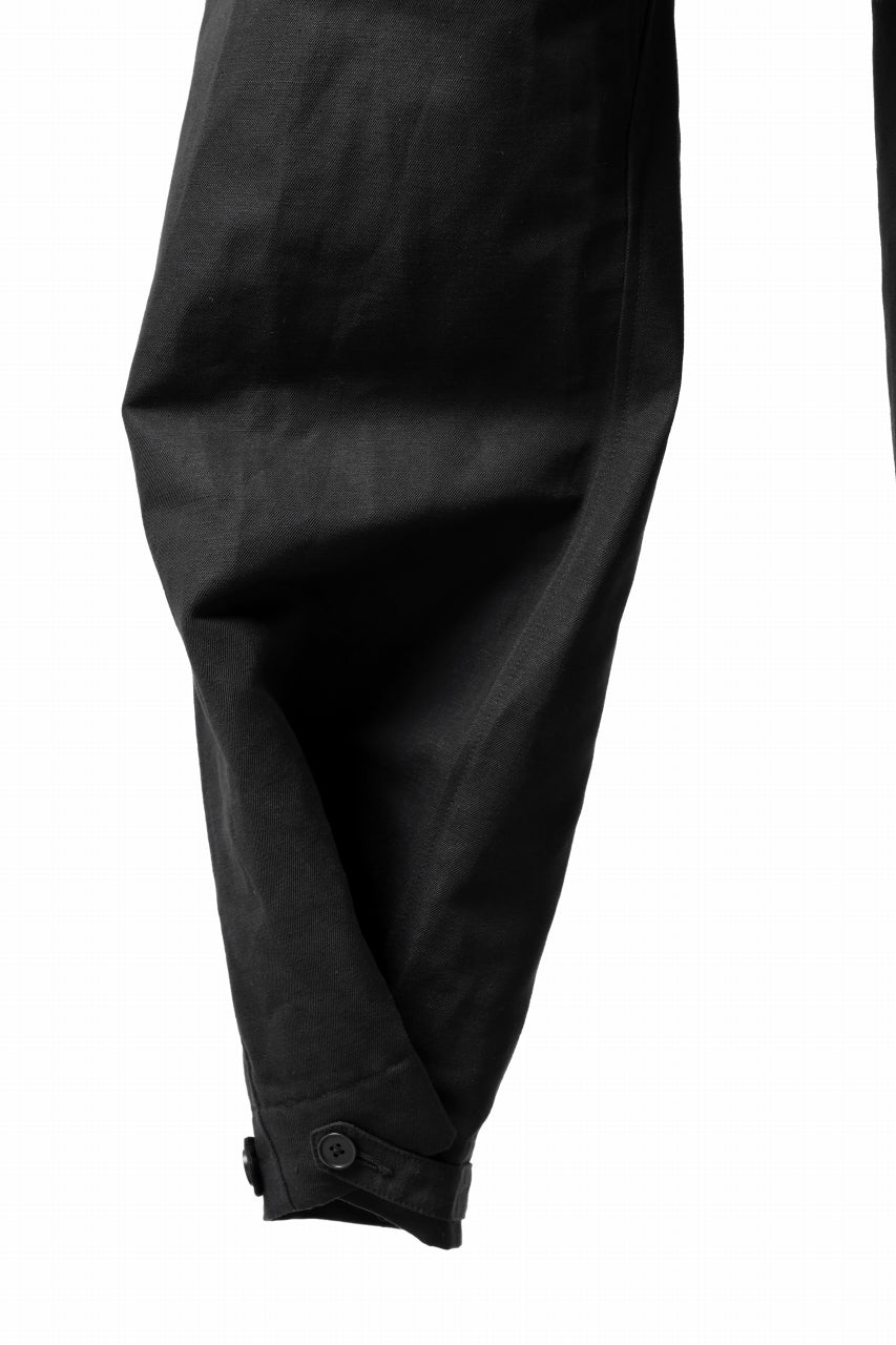画像をギャラリービューアに読み込む, KLASICA GARNER WIDE STRING PANTS / TRI UNION HIGH DENSITY GABARDINE (BLACK)