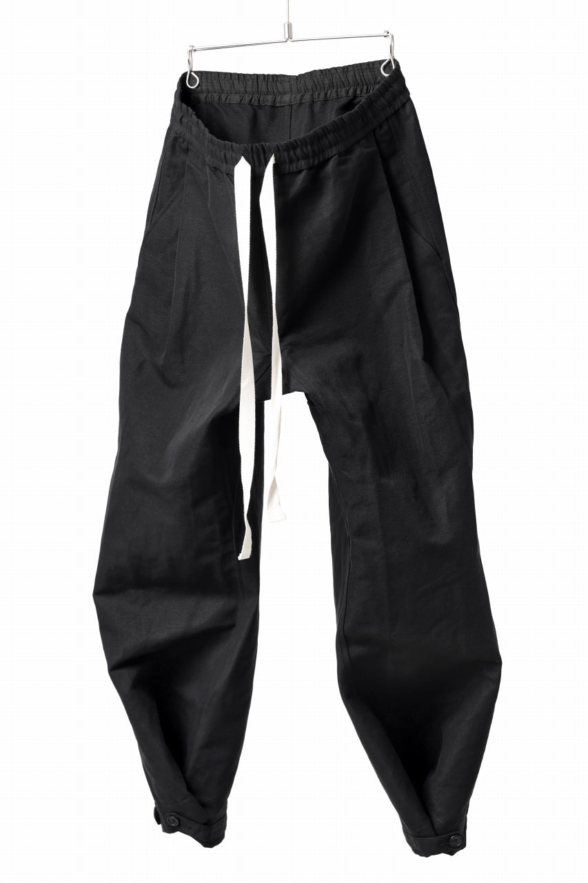 画像をギャラリービューアに読み込む, KLASICA GARNER WIDE STRING PANTS / TRI UNION HIGH DENSITY GABARDINE (BLACK)