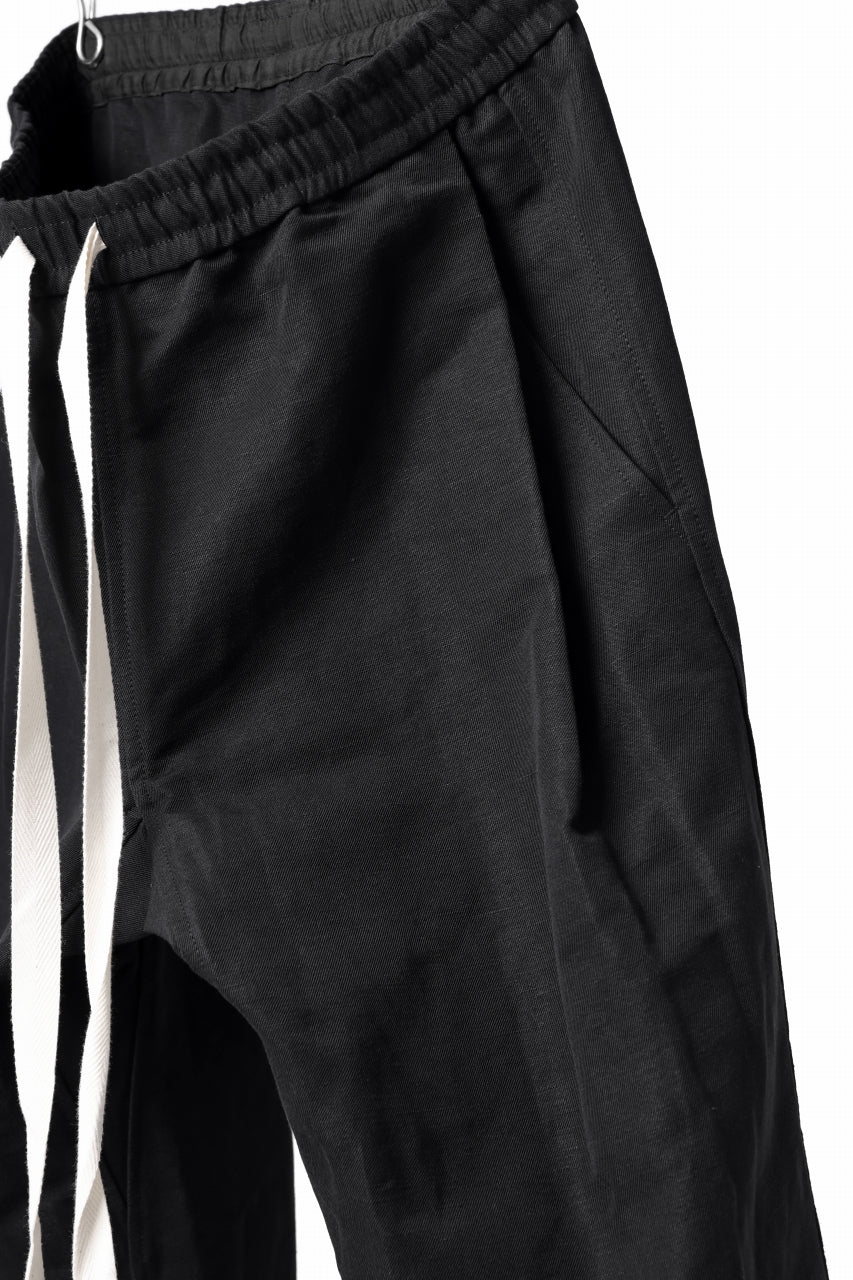 画像をギャラリービューアに読み込む, KLASICA GARNER WIDE STRING PANTS / TRI UNION HIGH DENSITY GABARDINE (BLACK)