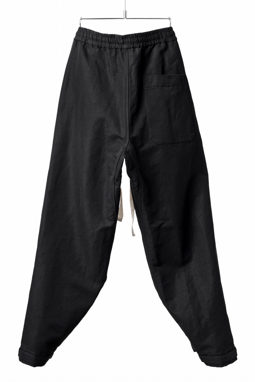 画像をギャラリービューアに読み込む, KLASICA GARNER WIDE STRING PANTS / TRI UNION HIGH DENSITY GABARDINE (BLACK)