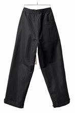 画像をギャラリービューアに読み込む, KLASICA GARNER WIDE STRING PANTS / TRI UNION HIGH DENSITY GABARDINE (BLACK)