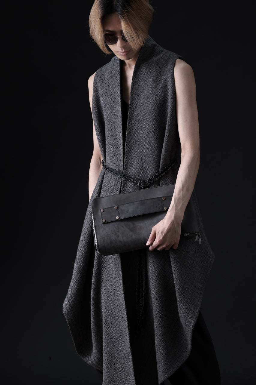 画像をギャラリービューアに読み込む, ierib onepiece clutch-bag / Shell Cordovan (MARBLE GREY #B)