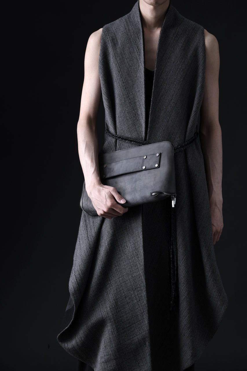画像をギャラリービューアに読み込む, ierib onepiece clutch-bag / Shell Cordovan (MARBLE GREY #B)