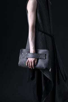 画像をギャラリービューアに読み込む, ierib onepiece clutch-bag / Shell Cordovan (MARBLE GREY #B)