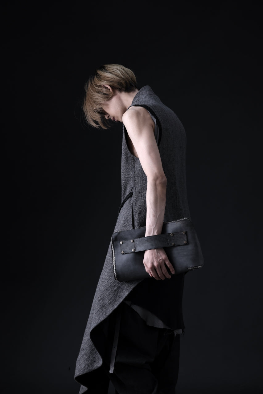 画像をギャラリービューアに読み込む, ierib onepiece clutch-bag / Shell Cordovan (MARBLE GREY #A)