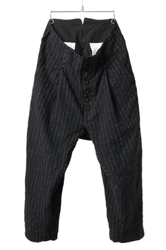 画像をギャラリービューアに読み込む, KLASICA SABRON CONSTRUCTED TROUSERS / LIGHT WEIGHT BLUR STRIPES (INK BLACK)