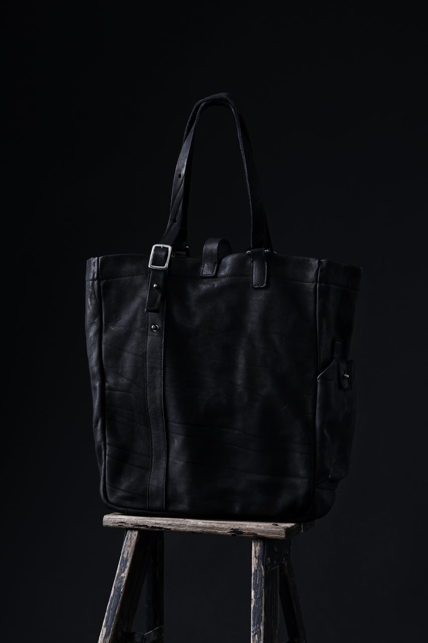 Load image into Gallery viewer, ISAMU KATAYAMA BACKLASH TOTE BAG / DOUBLE SHOULDER OBJECT DYED (BLACK) ※