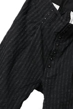 画像をギャラリービューアに読み込む, KLASICA SABRON CONSTRUCTED TROUSERS / LIGHT WEIGHT BLUR STRIPES (INK BLACK)