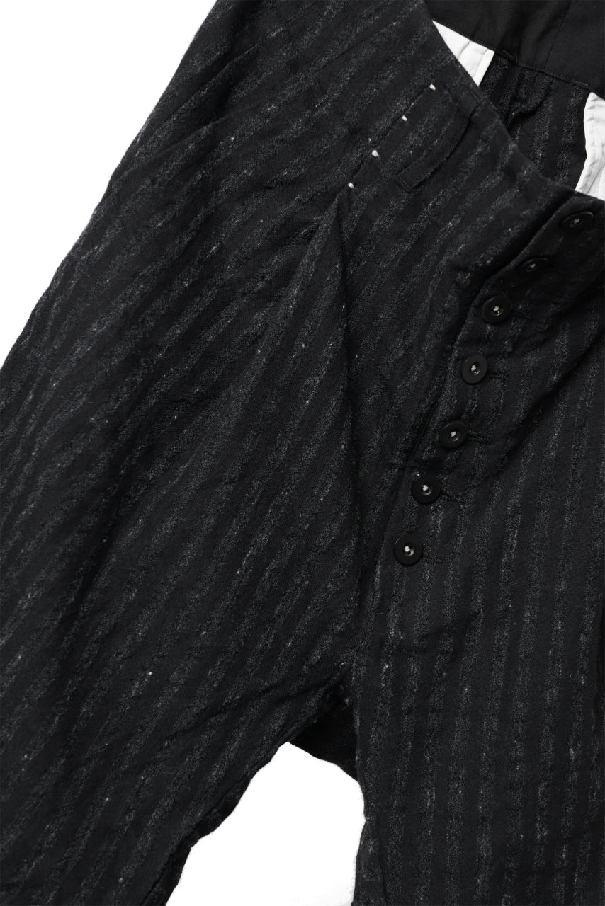 画像をギャラリービューアに読み込む, KLASICA SABRON CONSTRUCTED TROUSERS / LIGHT WEIGHT BLUR STRIPES (INK BLACK)