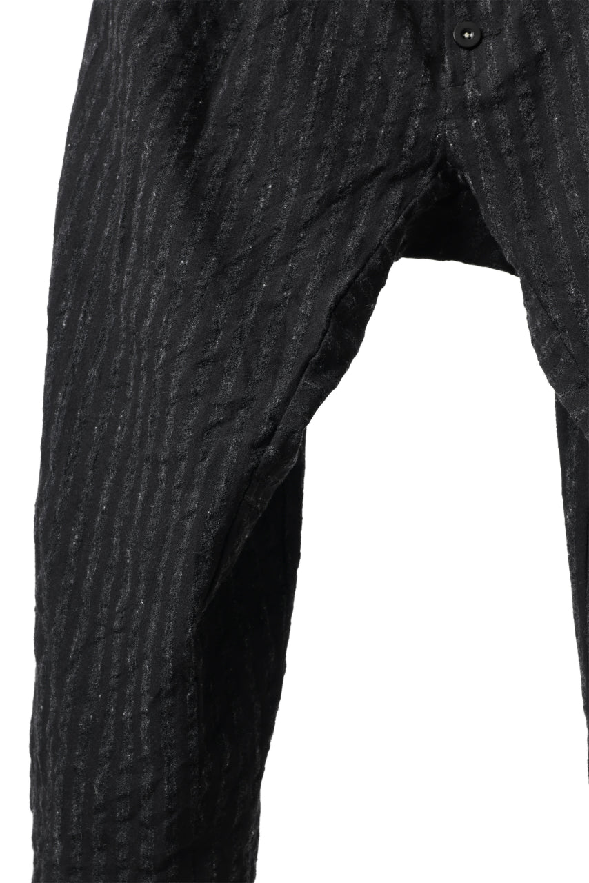 画像をギャラリービューアに読み込む, KLASICA SABRON CONSTRUCTED TROUSERS / LIGHT WEIGHT BLUR STRIPES (INK BLACK)