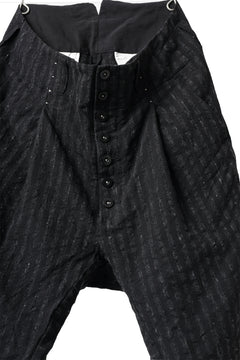画像をギャラリービューアに読み込む, KLASICA SABRON CONSTRUCTED TROUSERS / LIGHT WEIGHT BLUR STRIPES (INK BLACK)