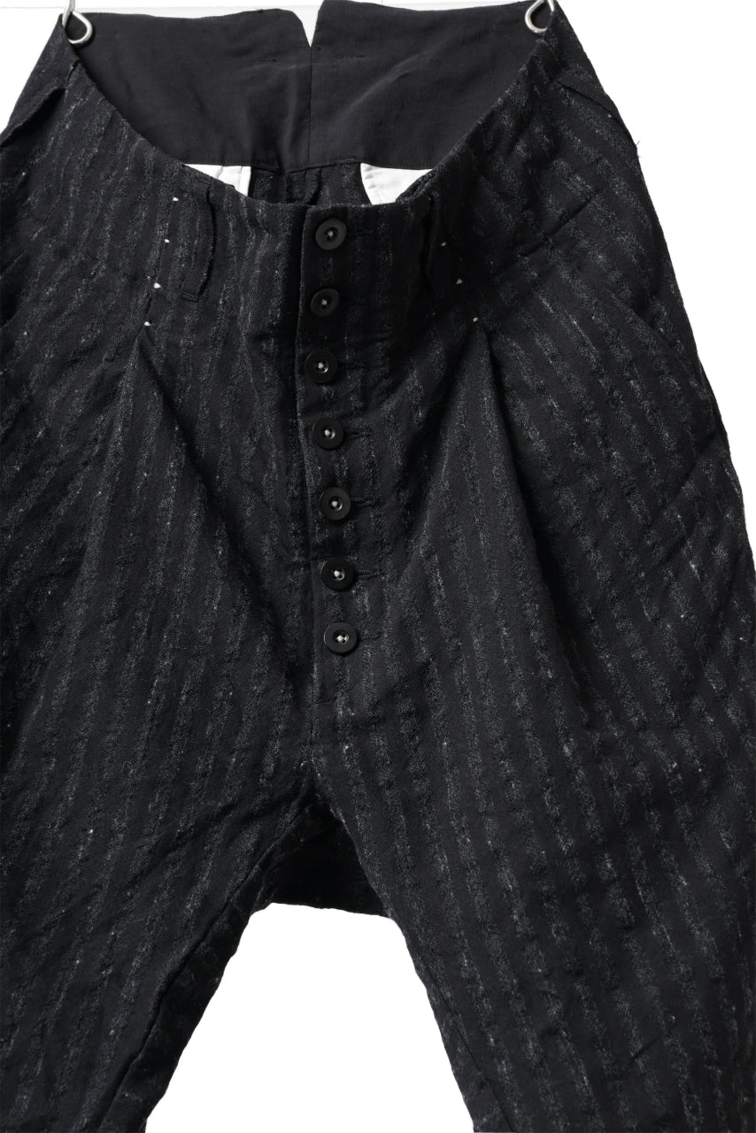 画像をギャラリービューアに読み込む, KLASICA SABRON CONSTRUCTED TROUSERS / LIGHT WEIGHT BLUR STRIPES (INK BLACK)