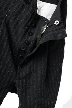 画像をギャラリービューアに読み込む, KLASICA SABRON CONSTRUCTED TROUSERS / LIGHT WEIGHT BLUR STRIPES (INK BLACK)