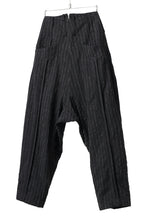 画像をギャラリービューアに読み込む, KLASICA SABRON CONSTRUCTED TROUSERS / LIGHT WEIGHT BLUR STRIPES (INK BLACK)