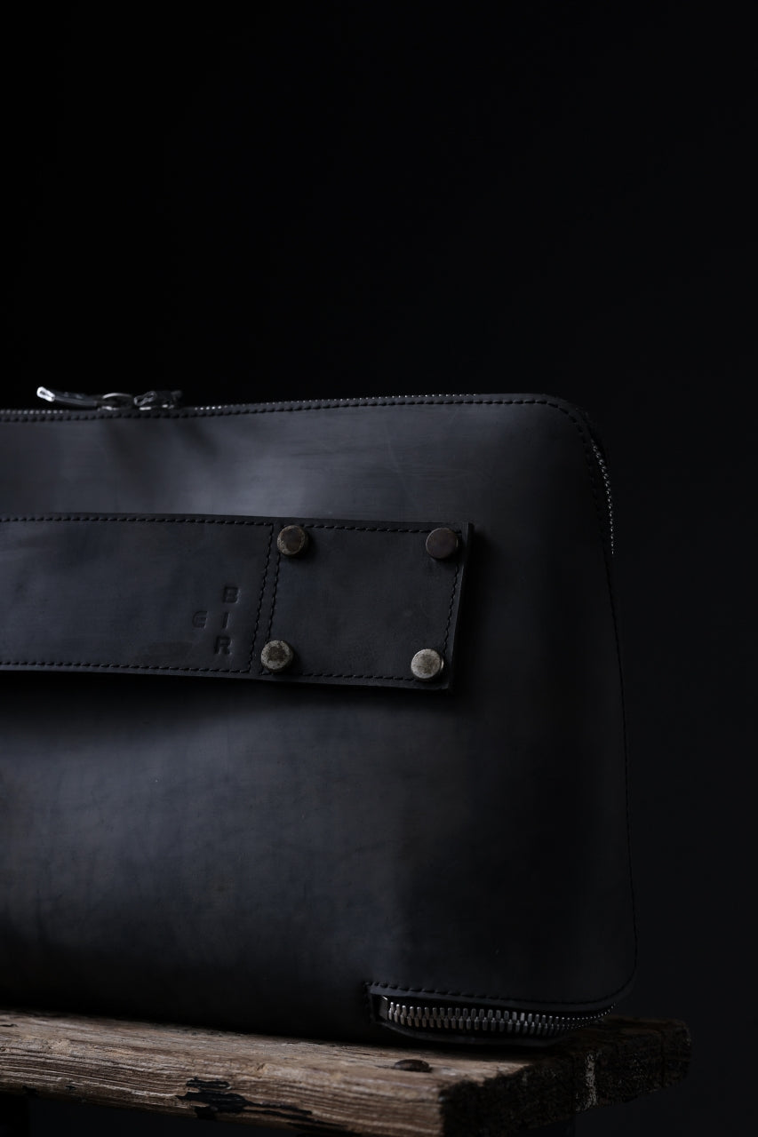 画像をギャラリービューアに読み込む, ierib onepiece clutch-bag / Shell Cordovan (MARBLE GREY #B)