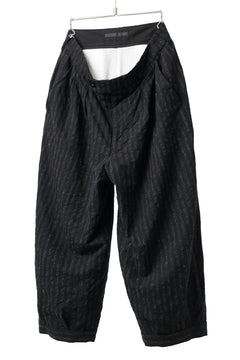 画像をギャラリービューアに読み込む, KLASICA GOSSE TWO TUCKED TROUSERS / LIGHT WEIGHT BLUR STRIPES (INK BLACK)