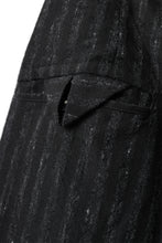 画像をギャラリービューアに読み込む, KLASICA GOSSE TWO TUCKED TROUSERS / LIGHT WEIGHT BLUR STRIPES (INK BLACK)