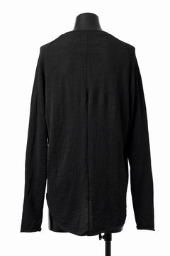 画像をギャラリービューアに読み込む, KLASICA D'ARCY RAGLAN REGULAR FIT PULL / JACQUARD KNIT JERSEY (BLACK x BLACK)