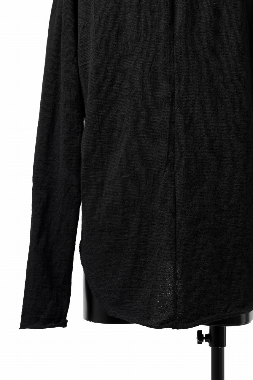 画像をギャラリービューアに読み込む, KLASICA D'ARCY RAGLAN REGULAR FIT PULL / JACQUARD KNIT JERSEY (BLACK x BLACK)