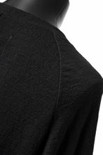画像をギャラリービューアに読み込む, KLASICA D'ARCY RAGLAN REGULAR FIT PULL / JACQUARD KNIT JERSEY (BLACK x BLACK)