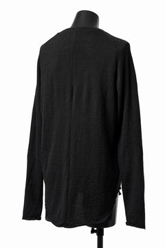 画像をギャラリービューアに読み込む, KLASICA D'ARCY RAGLAN REGULAR FIT PULL / JACQUARD KNIT JERSEY (BLACK x BLACK)