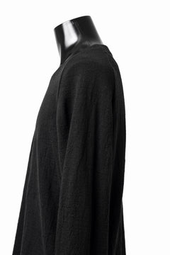 画像をギャラリービューアに読み込む, KLASICA D'ARCY RAGLAN REGULAR FIT PULL / JACQUARD KNIT JERSEY (BLACK x BLACK)