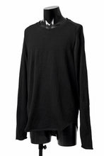 画像をギャラリービューアに読み込む, KLASICA D'ARCY RAGLAN REGULAR FIT PULL / JACQUARD KNIT JERSEY (BLACK x BLACK)