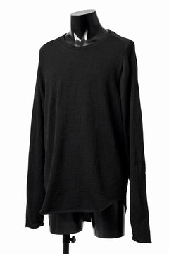 画像をギャラリービューアに読み込む, KLASICA D'ARCY RAGLAN REGULAR FIT PULL / JACQUARD KNIT JERSEY (BLACK x BLACK)