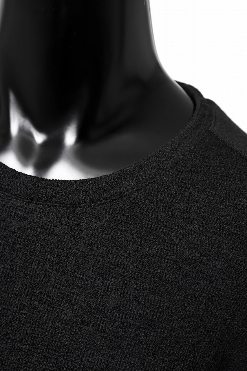 画像をギャラリービューアに読み込む, KLASICA D'ARCY RAGLAN REGULAR FIT PULL / JACQUARD KNIT JERSEY (BLACK x BLACK)