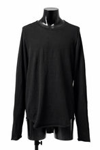 画像をギャラリービューアに読み込む, KLASICA D'ARCY RAGLAN REGULAR FIT PULL / JACQUARD KNIT JERSEY (BLACK x BLACK)