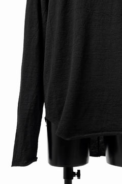 画像をギャラリービューアに読み込む, KLASICA D'ARCY RAGLAN REGULAR FIT PULL / JACQUARD KNIT JERSEY (BLACK x BLACK)