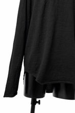 画像をギャラリービューアに読み込む, KLASICA D'ARCY RAGLAN REGULAR FIT PULL / JACQUARD KNIT JERSEY (BLACK x BLACK)