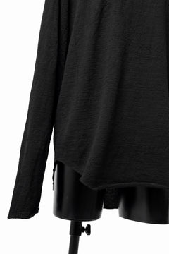 画像をギャラリービューアに読み込む, KLASICA D'ARCY RAGLAN REGULAR FIT PULL / JACQUARD KNIT JERSEY (BLACK x BLACK)