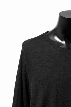 画像をギャラリービューアに読み込む, KLASICA D'ARCY RAGLAN REGULAR FIT PULL / JACQUARD KNIT JERSEY (BLACK x BLACK)