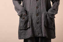 画像をギャラリービューアに読み込む, YUTA MATSUOKA work shirt jacket / brushed linen canvas (brown)