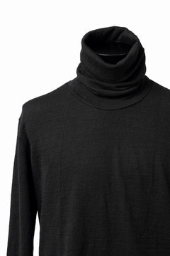 画像をギャラリービューアに読み込む, KLASICA SMOKE SMOOTH TURTLE NECK PULL / JACQUARD KNIT JERSEY (BLACK)