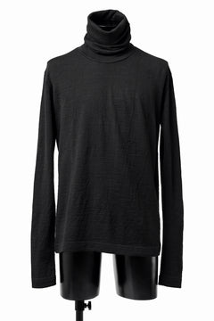 画像をギャラリービューアに読み込む, KLASICA SMOKE SMOOTH TURTLE NECK PULL / JACQUARD KNIT JERSEY (BLACK)