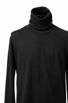 画像をギャラリービューアに読み込む, KLASICA SMOKE SMOOTH TURTLE NECK PULL / JACQUARD KNIT JERSEY (BLACK)