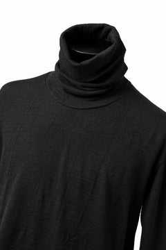 画像をギャラリービューアに読み込む, KLASICA SMOKE SMOOTH TURTLE NECK PULL / JACQUARD KNIT JERSEY (BLACK)