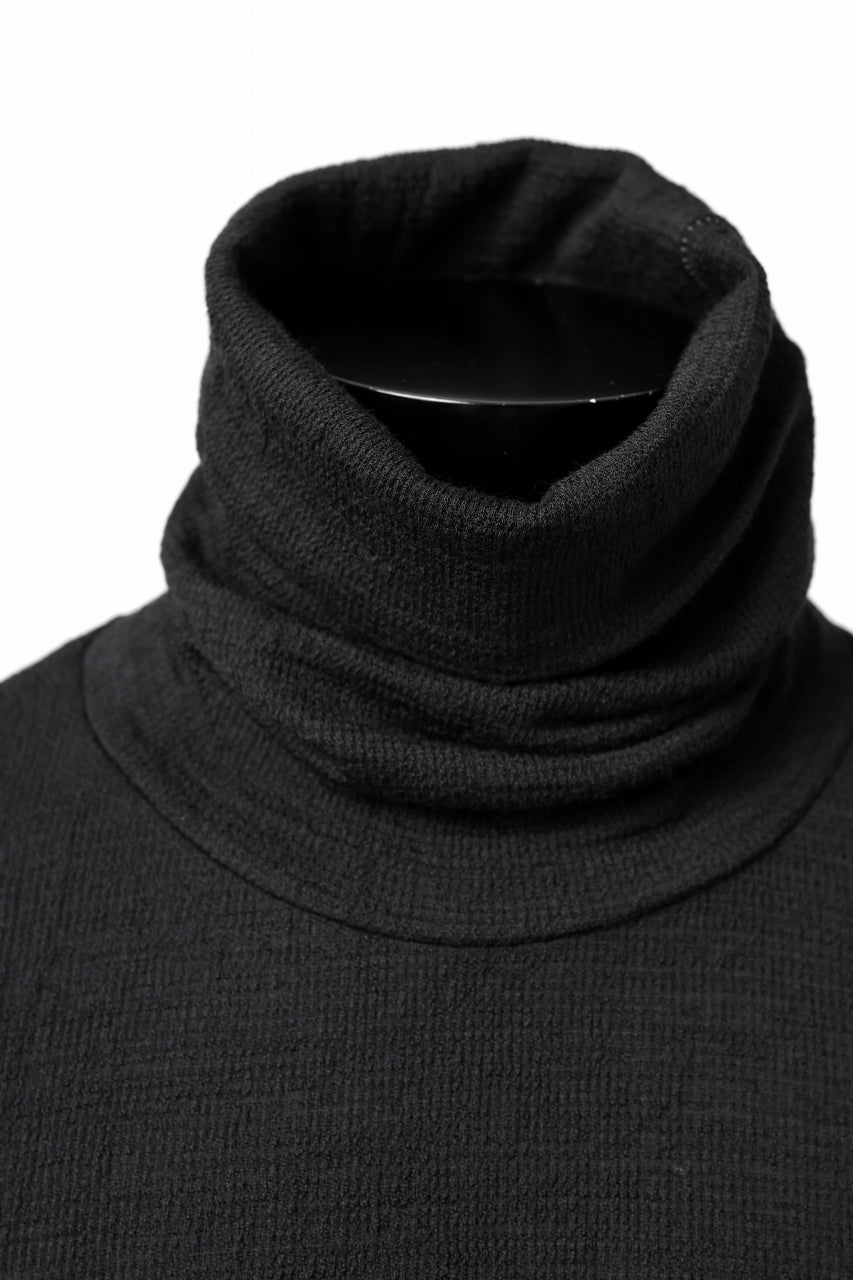 画像をギャラリービューアに読み込む, KLASICA SMOKE SMOOTH TURTLE NECK PULL / JACQUARD KNIT JERSEY (BLACK)