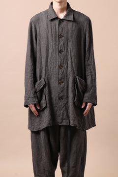 画像をギャラリービューアに読み込む, YUTA MATSUOKA work shirt jacket / brushed linen canvas (brown)